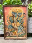 Antique Old Hindu Goddess Ma Kali Rare Print Framed