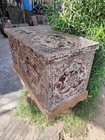 Wooden Treasure Box With Brass Work coffee Table camel Design Box trunk Chest Bo