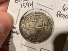 Great Britain 1594 6 Pence Queen Elizabeth I Vf Hammered Very Nice 