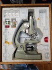 Tasco Deluxe 1200x Microscope Wood Carry Case 5e-1200z 1970s Vintage Japan