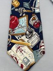 Vtg 1994 Nicole Miller 100  Silk Necktie Novelty Doctor medical School Hand Sewn