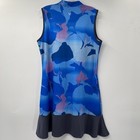 Callaway Golf Dress Women L Blue Sea Star Floral Opti-dri Upf 50 Cgdsd0k4 New