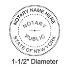 State Of New York - Custom Round Notary Public Embosser Seal - Ideal Notary Seal