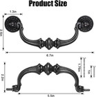 Vintage Black Dresser Handles  5 5  Hole Center Antique Drawer Pulls  6 Pack