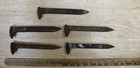 5 Antique Rusty Railroad Train Track High Carbon Spikes nails 6-3 4  cool Item 