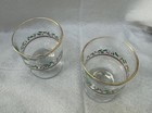 Vintage Arby s Libby Christmas Holly Berry Gold Rim Dessert Cups Set Of 2