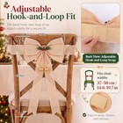 4 Pack Burlap Christmas Chair Sashes Bows With Jingle Bells Linen