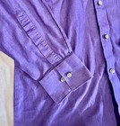 Men   s 15 5 Van Heusen Fitted Chambray Dress Shirt Purple Wrinkle Free Button Up 