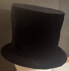 Top Hat Collapsible Black Velvet Magic Steampunk Goth Poof Slinky 2010 Sz 8