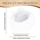 Fascinator Hat Veil Feather Fascinator Tea Party Bridal Wedding Veil Retro Ha   