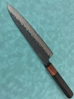 8  210mm Vg10 Damascus Hammered Gyuto Japanese Chef Knife Acid Wash Octagon Wood
