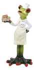 French Mademoiselle Boulangere Baker Frog Lady With Small Cakes Figurine