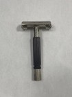 Gillette Black Handle Super Speed Vintage Safety Razor Double Edge Silver