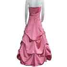 David s Bridal Strapless Satin Ballgown With Pick-up And Sash