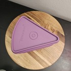 Tupperware Purple Plum Pie Slice Keepers With Lids Lot Of 4 New Pie Pieces  269