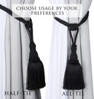 2 Pack Curtain Tiebacks Tassel Drapery Tie-backs Rope Handmade Holdbacks Home Of