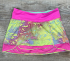Ivivva By Lululemon Girls Size 14 Pink Green Set The Pace Tennis Skirt Skort