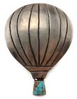 Native American Sterling Silver 925 Turquoise Hot Air Balloon Pin Brooch