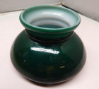Green Cased Glass Miniature Oil Lamp Shade  2 7 8  Fitter