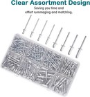 200pcs Aluminum Pop Rivet Kit     8 Sizes Blind Rivets Set For Metal   Repair