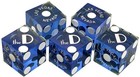 Authentic The D Las Vegas Casino Dice Blue Polished Set 5 Matching Serial  s