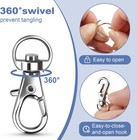 50pcs Keychain Making Kit 25 Swivel Lobster Clasps   25 Key Rings For Diy Crafts
