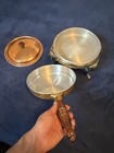Vintage Copper   Brass Chaffing Cookware Pot 100   complete Set 