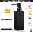 Black Soap Dispenser Bathroom  Glass Hand Soap Dispenser With Stainless Steel Pu