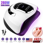 280w Led Nail Dryer Regular Gel Curing Nail Polish Uv Lamp Manicure Accessories