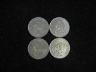 1950  51  52   53 Mexico 25 Centavos  300 Silver  High Grades  Total 4 Coins