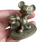 Walt Disney Mickey Mouse Pewter Business Card Holder Vintage Rare Top Hat