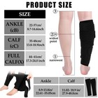 3 Pairs Lymphedema Compression Leg Wraps Adjustable Lower Leg Cover Up Medica   