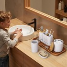 Bathroom Accessories Set  6pcs Accessory Marble White
