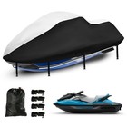 Jet Ski Waterproof Cover upgraded Heavy Duty 420d Pwc 121 -135  Silver Black