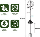 6-hook Bird Feeding Station Kit Wild Bird Feeder Stand Pole  Multi-feeder Hangin