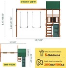 Wooden Swing Sets For Backyard Playground Sets Outdoor Playset 6 Ft Wave Slide