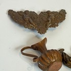 Junk Drawer Antique Vintage Brooch Pins Metal Pressed Pitcher Cherub Trinket