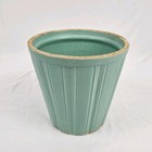 Vtg Planter Pot Art Pottery Aqua Jadeite Mid-century Modern Roseville Rrp Co