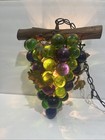 Mcm Lucite Grape Swag Light Lamp - Groovy Hippie Blue Green Purple 1960 s