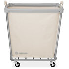 Commercial Heavy Duty Large Rolling Canvas Bin Laundry Hamper On Wheels  White
