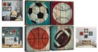 Colorful Vintage Sports Posters For Toddlers - 12x12 Durable Prints