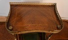 1900s Antique French Louis Xv Walnut Inlaid Vanity   Ladies Desk With Mirror