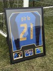 Andre Pirlo Signed Italy Jersey Framed World Cup Soccer Beckett Bas  Coa