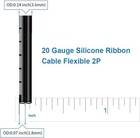 20 Gauge Silicone Ribbon Cable Flexible Flat Wire 2pack Black 50 Ft Awg