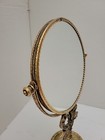 Vintage Vanity Makeup Mirror Magnifying Hollywood Regency Gold Gilded Swivel