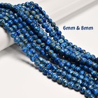 Mohave Copper Royal Blue Turquoise Smooth Round Beads 6mm 8mm 10mm 15 5   Strand
