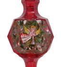 Vintage Mid-century Jewelbrite Red Plastic Christmas Tree Topper Angel Diorama