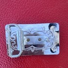 Vintage Western Cowboy Horse Belt Buckle Silver gold Rectangular Metal