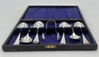Vintage Cased Set English Silver Plated Teaspoons   Sugar Tongs Early 20th C