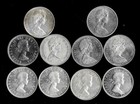 Ten  10  Canada 80  Silver Dollars  1960-67   Lot C10